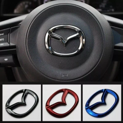 Para Mazda 3 Atenza Axela CX4 CX5 CX9 CX7 MX3 MX5 Volante Coche Logo Emblema Foto 1 de 4