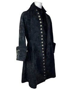 ABRIGO GÓTICO SANTUARIO GALEÓN NEGRO TERCIOPELO GÓTICO GÓTICO VAMPIRO PIRATA VICTORIANO - Imagen 1 de 9
