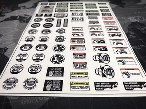 1/24 1:24 Jeep Scale RC stickers decals - Axial Traxxas Redcat Crawler scx24