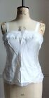 White 100% silk Chemise top & French knicker set size 12