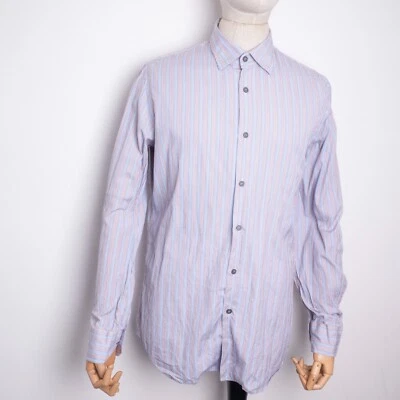 Camisa PAUL SMITH London Para Hombre Azul Rayas Puño Barril Abotonada Talla 41/16  Foto 1 de 4