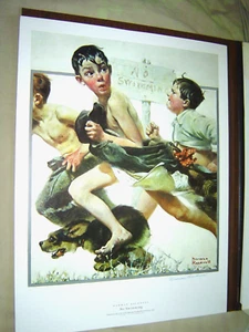 Norman Rockwell NO SWIMMING SIGNED REAL SIGNATURE Image from 1921 cover MINT - Picture 1 of 8