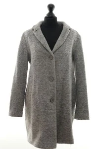 Cinque Ladies short Coat 38 Grey Light Grey half Long Single Row + Wool - Picture 1 of 5