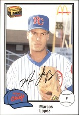 1989 Peoria Chiefs Team Issue #4 Marcos Lopez
