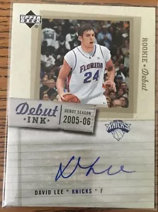 David Lee Florida Basketball Upperdeck Rookie Debut Autograph Card GS Warriors - Picture 1 of 1