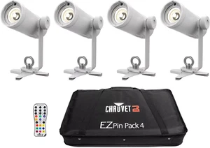 Chauvet EZpin Pack 4 accesorios de luz Pinspot alimentados por batería para DJ con control remoto IRC y ca - Imagen 1 de 8