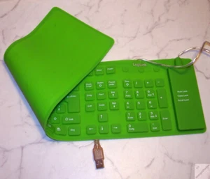 Flexible USB-Tastatur Wasserdicht grün Deutsch QWERTZ LogiLink rollbar _cr - Bild 1 von 11