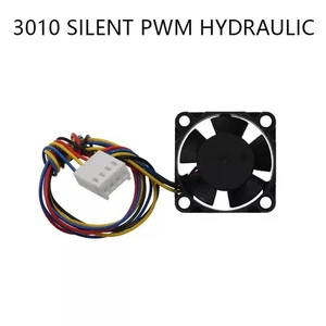 Silent PWM Hydraulic 12V/5V 30x30x10mm Mini Cooling Fan with Temperature 3010 - Afbeelding 1 van 5