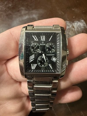 Bulova Men's Silver Stainless Steel Quartz Chronograph Watch 96g45 - Image 1 of 2