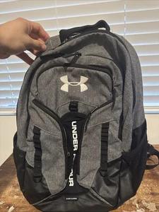 Under Armour Hustle Pro Black Gray Backpack - Picture 1 of 8