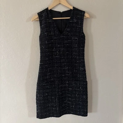 Vestido recto Rochas para mujer talla 38 negro tweed multicolor sin mangas NUEVO Foto 1 de 4
