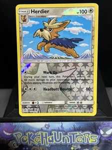Pokemon Karte Herdier 175/236 Sonne & Mond Kosmische Finsternis Reverse Holo NM - Bild 1 von 2