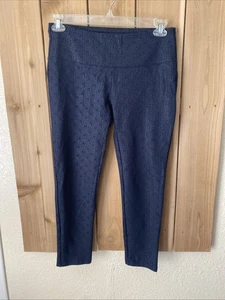 Slim Sation Blue striped Stretch Pul On Ankle Pants Size M (8) NWOT - Picture 1 of 2