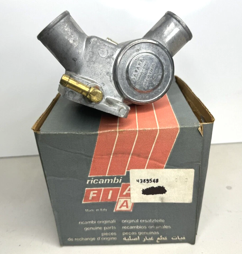 Conjunto de termostato genuino OEM Fiat 128 4389548 doble grifo 1975-1979 nuevo de colección Foto 1 de 4
