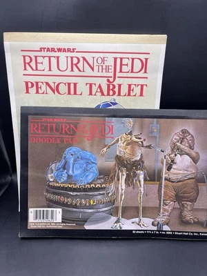 Star Wars Return of the Jedi 1983 2 Piece Lot Doodle Pad & Pencil Tablet Foto 1 de 4