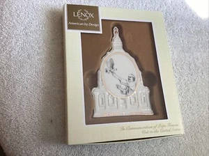 Lenox Ornament 2015 Pope Francis Commemorative Visit To United States NEW - Picture 1 of 7