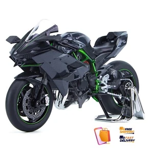 1:9 Kawasakis H2R Ninja Alloy Die Cast Motorcycle Model Toy - Sounds and Lights - Picture 1 of 16