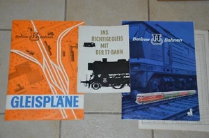 3 Stk. TT Kataloge Berliner TT Bahn DDR Demusa, Gleispläne, Ins richtige Gleis - Bild 1 von 6