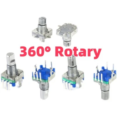 With Push Switch 15mm, 5 Pin 20 Digital PotentiometerRotary Shaft Encoder EC11 - Image 1 of 4