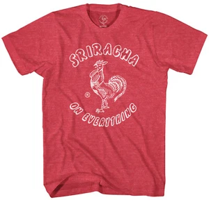 Sriracha On Everything Logo Men's Red Heather T-Shirt New - Picture 1 of 1