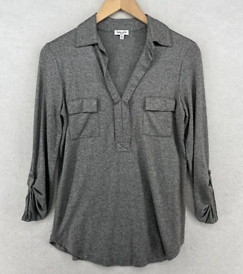 Esplendid Top S Utility Popover Manga con lengüeta enrollable Jersey elástico Gris/Plateado EE. UU. Foto 1 de 4