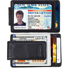 Front Pocket Wallet Money Clip Leather RFID Blocking ID Credit Card Slim Holder