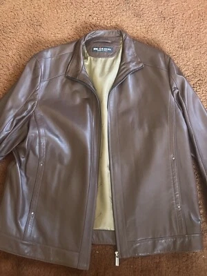 Коричневая кожаная куртка 10k Kiton Napoli - Изображение 1 из 4