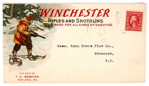 Winchester Rifles & Shotguns, Double Sided Ad Cover, Ashland, ME 1914 gun cover - Picture 1 of 2