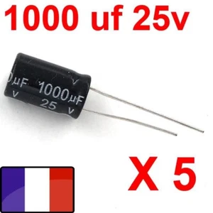 1000uf 25v Lote 5X Condensadores Químicos 1000µF 1000MF 25V Radial 105° 5x - Picture 1 of 1