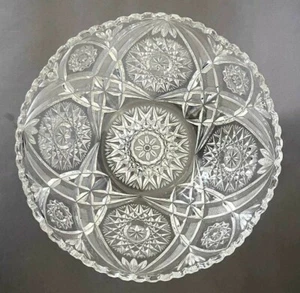 Antique American Brilliant Period ABP Cut Glass Large Centerpiece Bowl - Picture 1 of 6