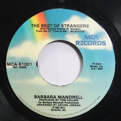 Country Nm! 45 Barbara Mandrell - The Best Of Strangers / Sometime, Somewhere, S - Image 1 of 2