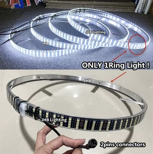 Parts : ONLY 1PC 17.5" QUAD ROW Pure WHITE LED Wheel Ring Rim Light (Not a set) - Foto 1 di 1