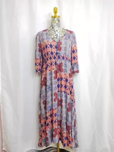 Boho Australia Ladies Buttons Rayon Dress Sz M VGC - Picture 1 of 6