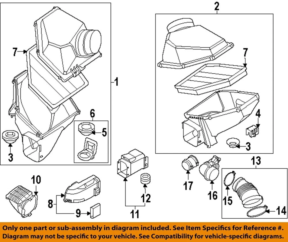 Filtro de admisión de aire del motor BMW OEM 18-25 M5, M8 Gran Coupé, M8 13717852380 Foto 1 de 1