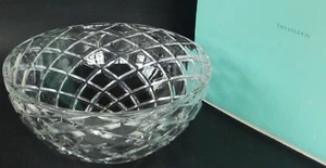 Tiffany & Co Joseph Reidel Diamond Cut Large Centerpiece Crystal Bowl Orig Box - Picture 1 of 7