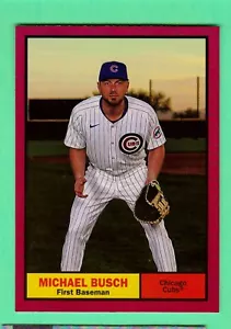 2024 Archives 22 Michael Busch Red Foilboard 50/50 Chicago Cubs - Picture 1 of 2