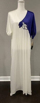 RARO Nuevo con etiquetas Antiguo Stock Vintage Mediano Gilead Medio Púrpura Bordado Flor Nylon Foto 1 de 4