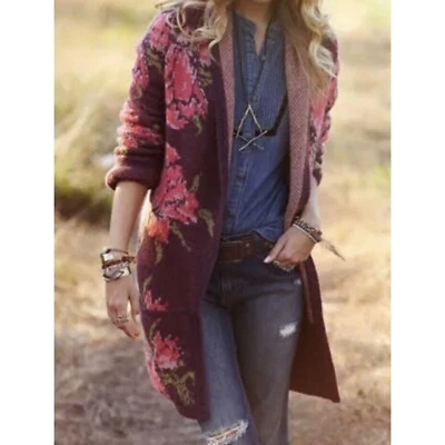 Cárdigan FREE PEOPLE Flower Power Rose Bloom cuello chal morera combo XS Foto 1 de 4
