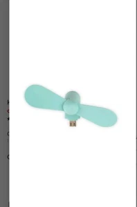 Kikkerland Super Handy Lüfter für Android Handys mit OTG Kompatibilität. Türkis  - Bild 1 von 2