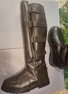 Winter Reitstiefel Braun 41 mit Fell u. Klett Wie Neu - Bild 1 von 10