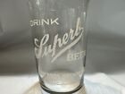 PRE PROHIBITION  3 & 1/2 SUPERB BEER GLASS BIRK BROS BREWING CO CHICAGO