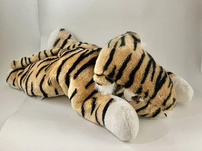 Tiger Tan Striped And Cream Plush Pyjama Case 11 x 19 X 4 (Width, Height, Depth) - Image 1 of 4