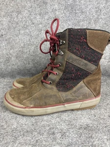Keen Boots Womens Size 9.5 Brown Waterproof Lace Up Leather Wool Winter Outdoor - Picture 1 of 7