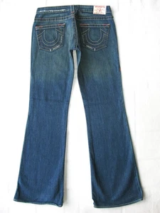 True Religion Women's Bobby Bootcut Jeans Size 29 Blue Distressed+Stretch L31.5 - Picture 1 of 11