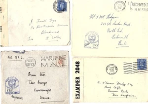 KG VI c1945 Envelopes Received from HM Ships Passed by Censor Maritime Mail - Picture 1 of 6