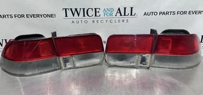 HONDA CIVIC Si 1996-2000 cupé genuino EM1 50 50 50 LUCES TRASERAS LUCES ROJO BLANCO OEM Foto 1 de 4