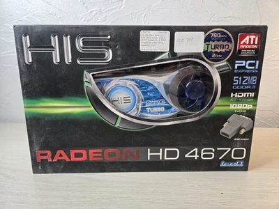 NEW Radeon HIS IcedQ Turbo HD 4670 Graphics Card 512 MB See Photos - Image 1 of 4