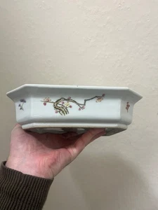 Chinesischer antiker Porzellan Übertopf Ständer Famille Rose Qianlong Mark 19. Jh. - Bild 1 von 20