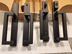 PELLA BALDWIN PLAZO 4 PANEL SLIDING DOOR OXXO HANDLES MATTE BLACK NEW IN BOX - Picture 1 of 5