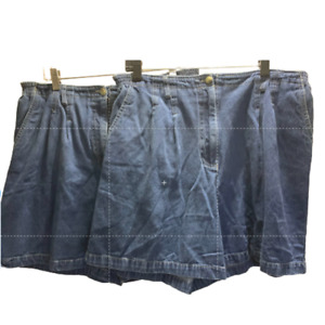 Original TY Wear 1980's Mom Denim Shorts 100% Cotton Size 16 Medium Wash 2 Pairs